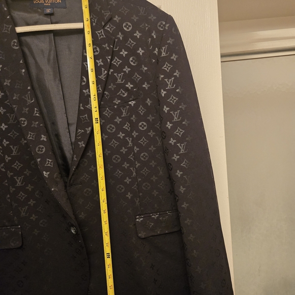 Louis Vuitton Black Monogram Blazer/Sport Coat 1,500 Size US 48 🔥🔥🔥 - Picture 8 of 13